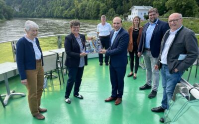 Schifffahrt mit dem Direktkandidaten für den Bundestag Florian Oßner